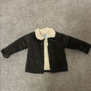 Cozy Dark Brown Jean Jacket with Sherpa Collar